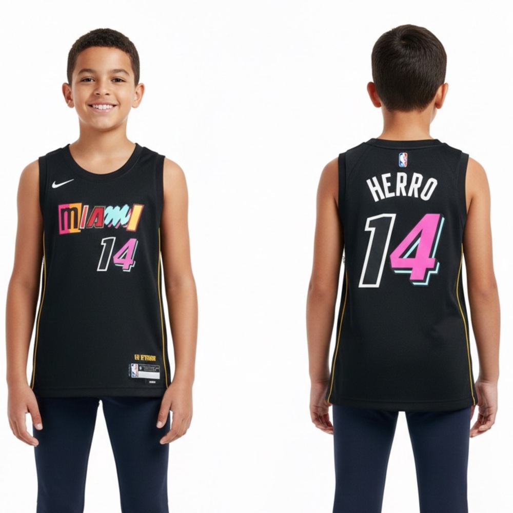 Nike Tyler Herro Miami Heat City Edition  unisex boys and girls medium size